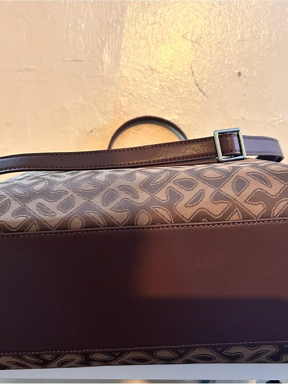 Telfar Brown Monogram Laptop Tote